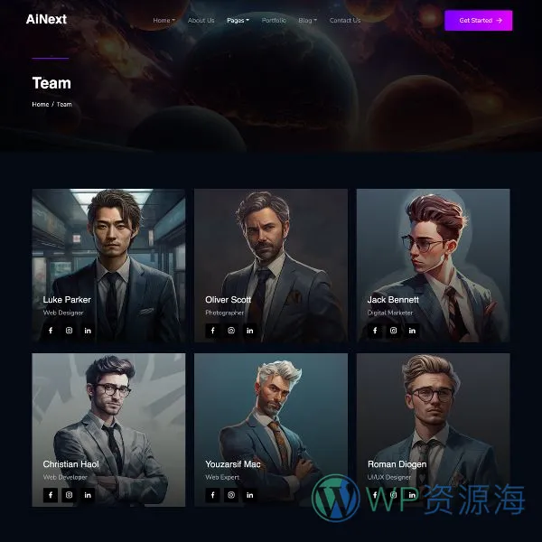 AiNext-AI机构AI公司网站模板WordPress主题插图10-WP资源海