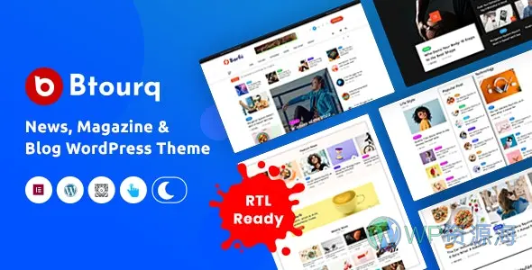 Btourq v1.0.4 新闻资讯博客杂志WordPress主题插图-WP资源海
