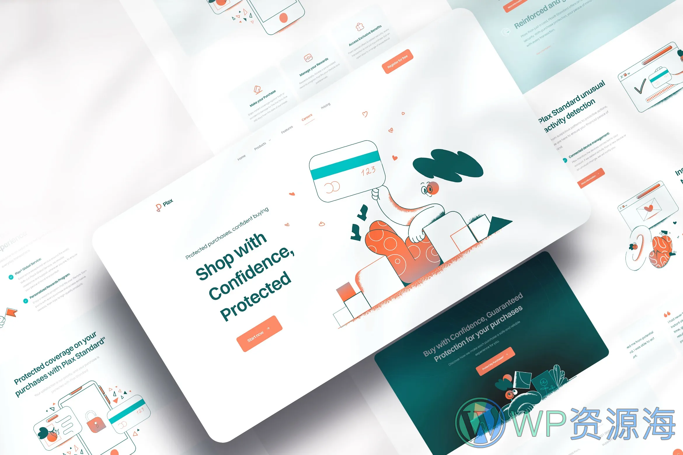 Plax-金融银行支付软件网站模板HTML+React双版本插图2-WordPress资源海