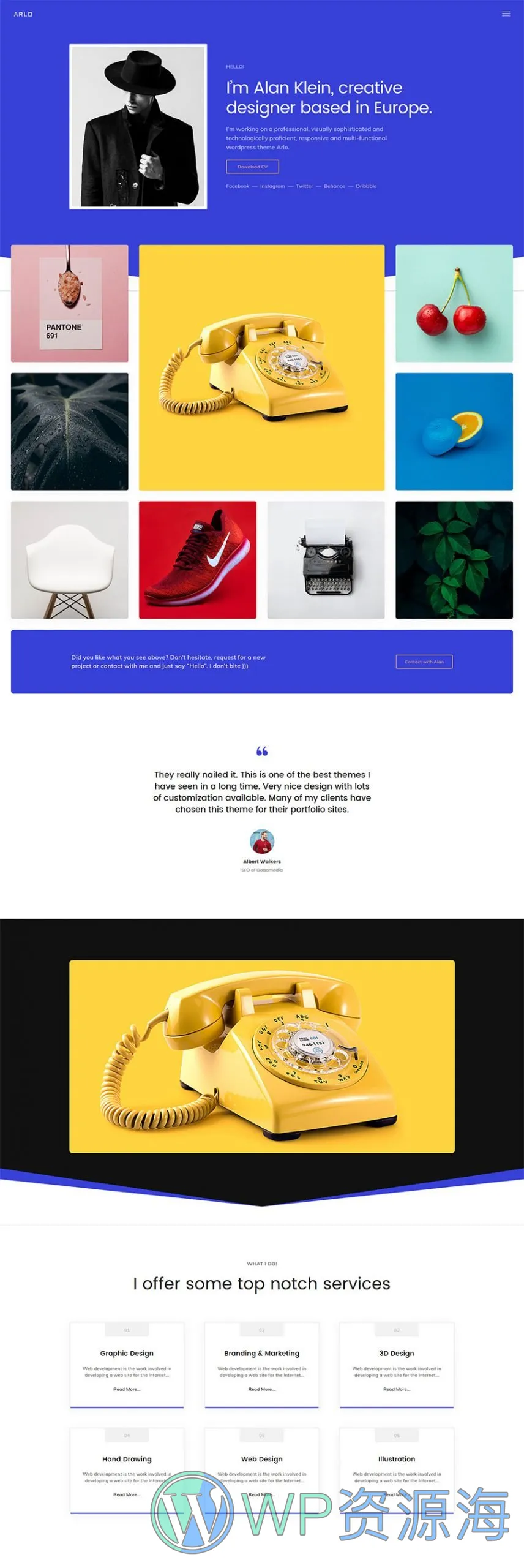 Arlo v6.0 个人作品/服务/项目/产品展示WordPress主题插图21-WP资源海