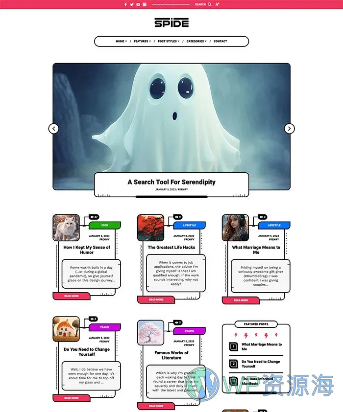 Spide v1.0.4 极简创意漫画风博客杂志WordPress主题插图10-WP资源海 Spide v1.0.4 极简创意漫画风博客杂志WordPress主题插图10-WP资源海