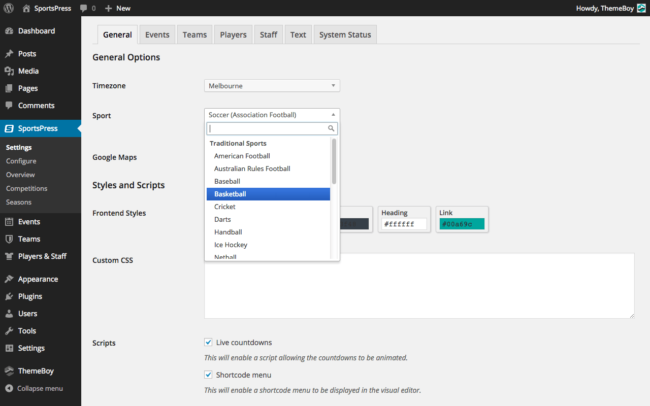 SportPress Pro-体育比赛赛事成绩排名WordPress插件[更至v2.7.22]图片6