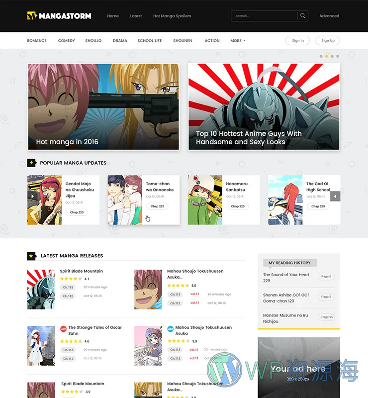 Madara-超漂亮的漫画网站模板WordPress主题插图1-WP资源海