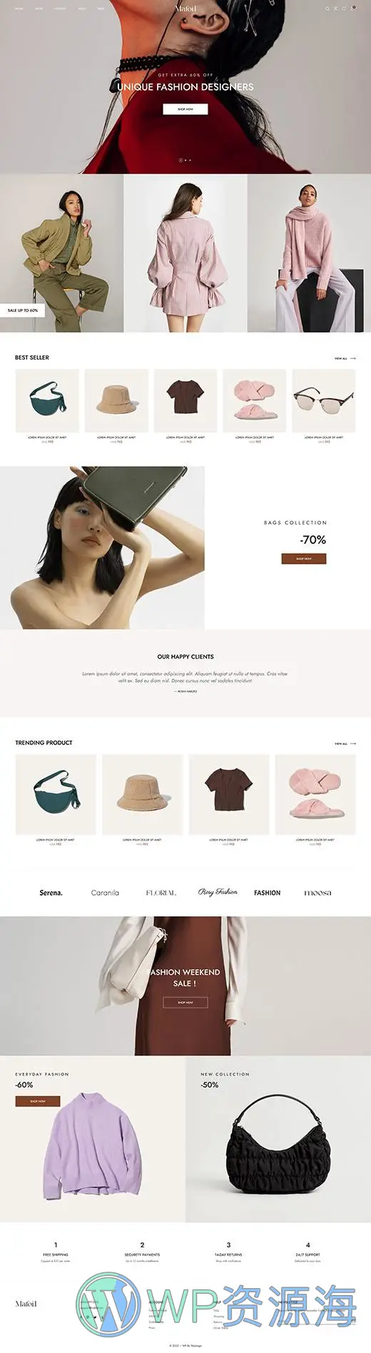 Mafoil-时装箱包商城网站模板WordPress主题插图12-WP资源海