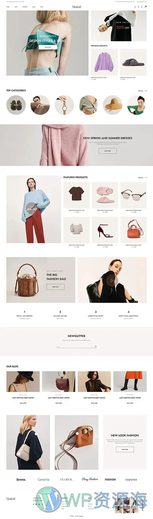Mafoil-时装箱包商城网站模板WordPress主题插图13-WP资源海