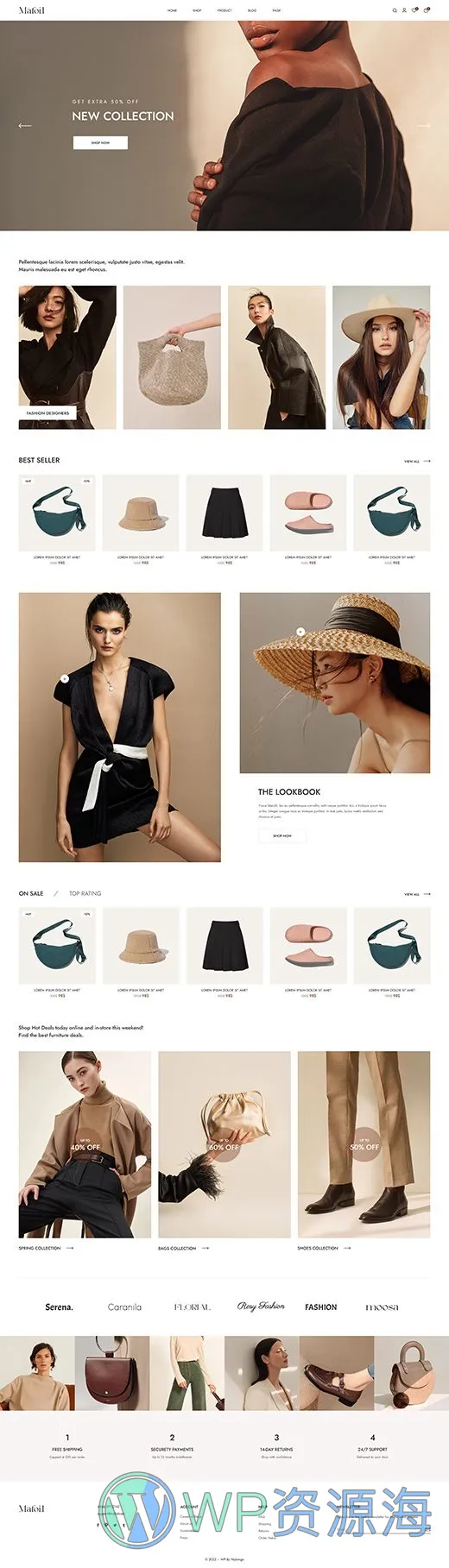 Mafoil-时装箱包商城网站模板WordPress主题插图3-WP资源海