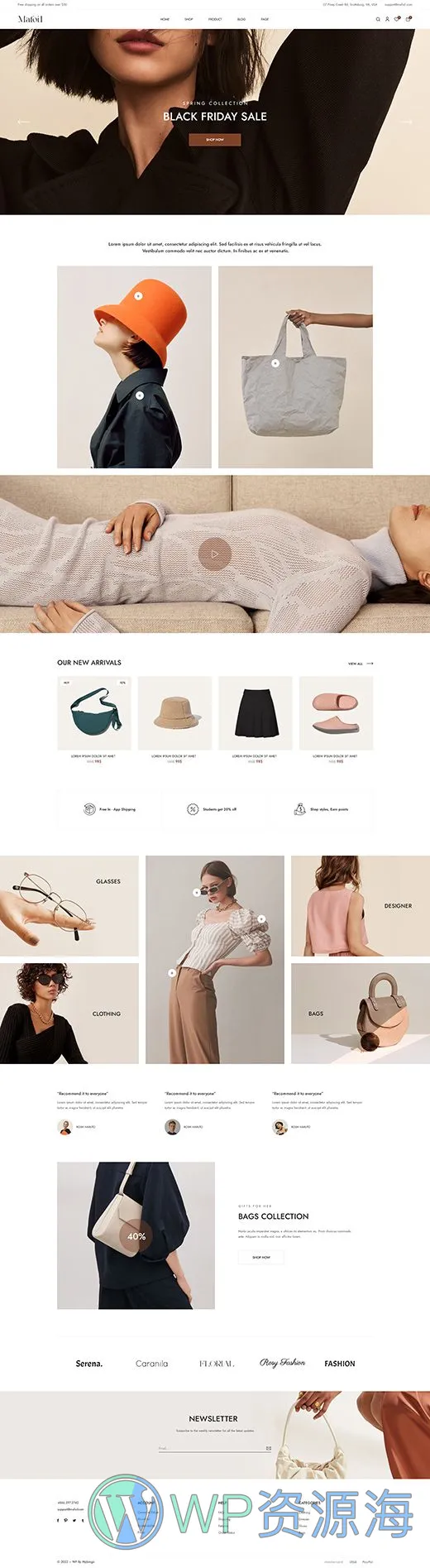 Mafoil-时装箱包商城网站模板WordPress主题插图5-WP资源海