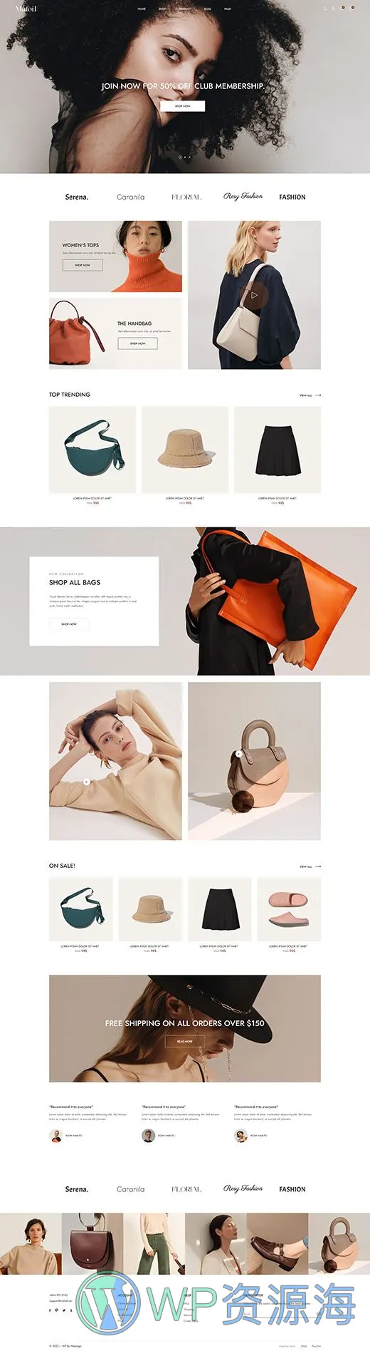 Mafoil-时装箱包商城网站模板WordPress主题插图9-WP资源海