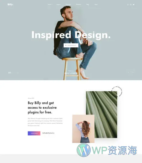Billey-创意多用途网站模板WordPress主题插图8-WP资源海