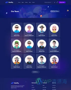 Genifty 炫酷风NFT市场/数字藏品HTML网站模板插图8-WP资源海
