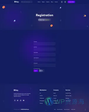 Genifty 炫酷风NFT市场/数字藏品HTML网站模板插图19-WP资源海