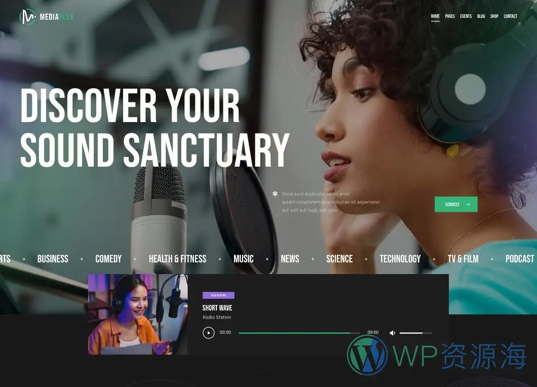 MediaFlex-电视剧集音乐播客流媒体网站模板WordPress主题插图2-WP资源海