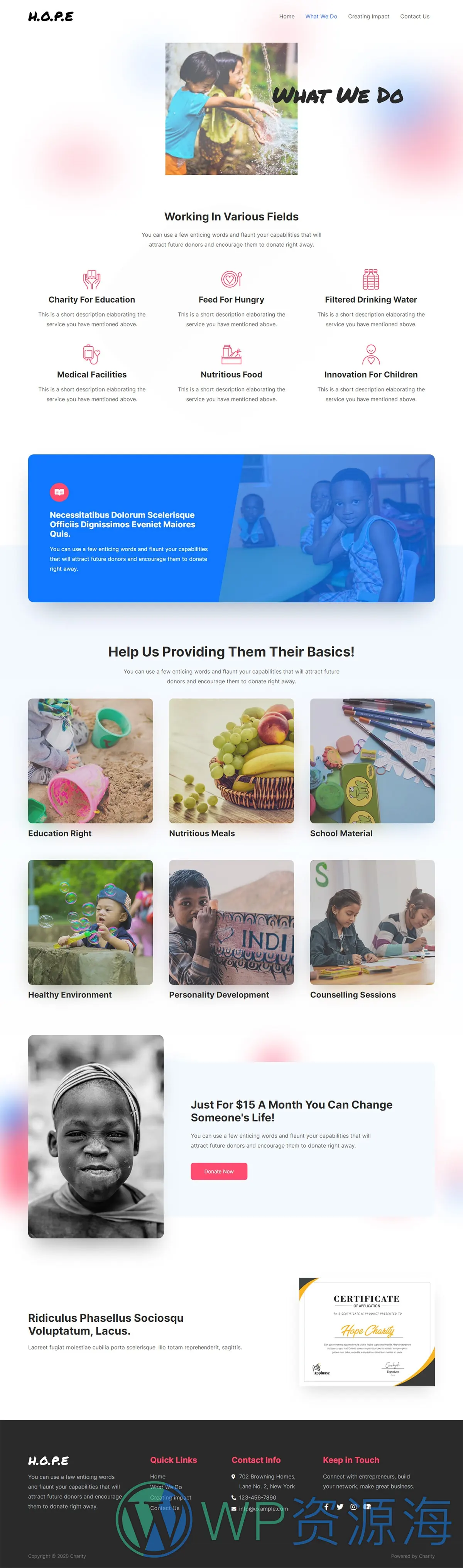 整站模板_慈善机构网站成品模板_一键导入式快速建站模板插图3-WP资源海 整站模板_慈善机构网站成品模板_一键导入式快速建站模板插图3-WP资源海