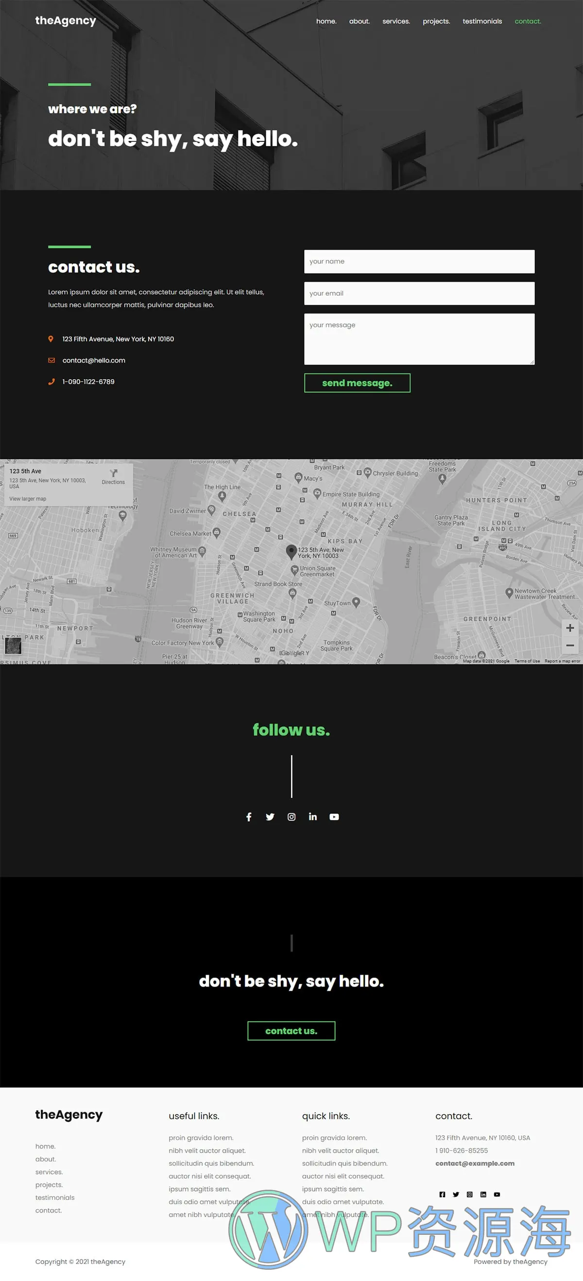 整站模板_简约炫酷风企业网站成品模板_一键导入式快速建站模板插图2-WP资源海