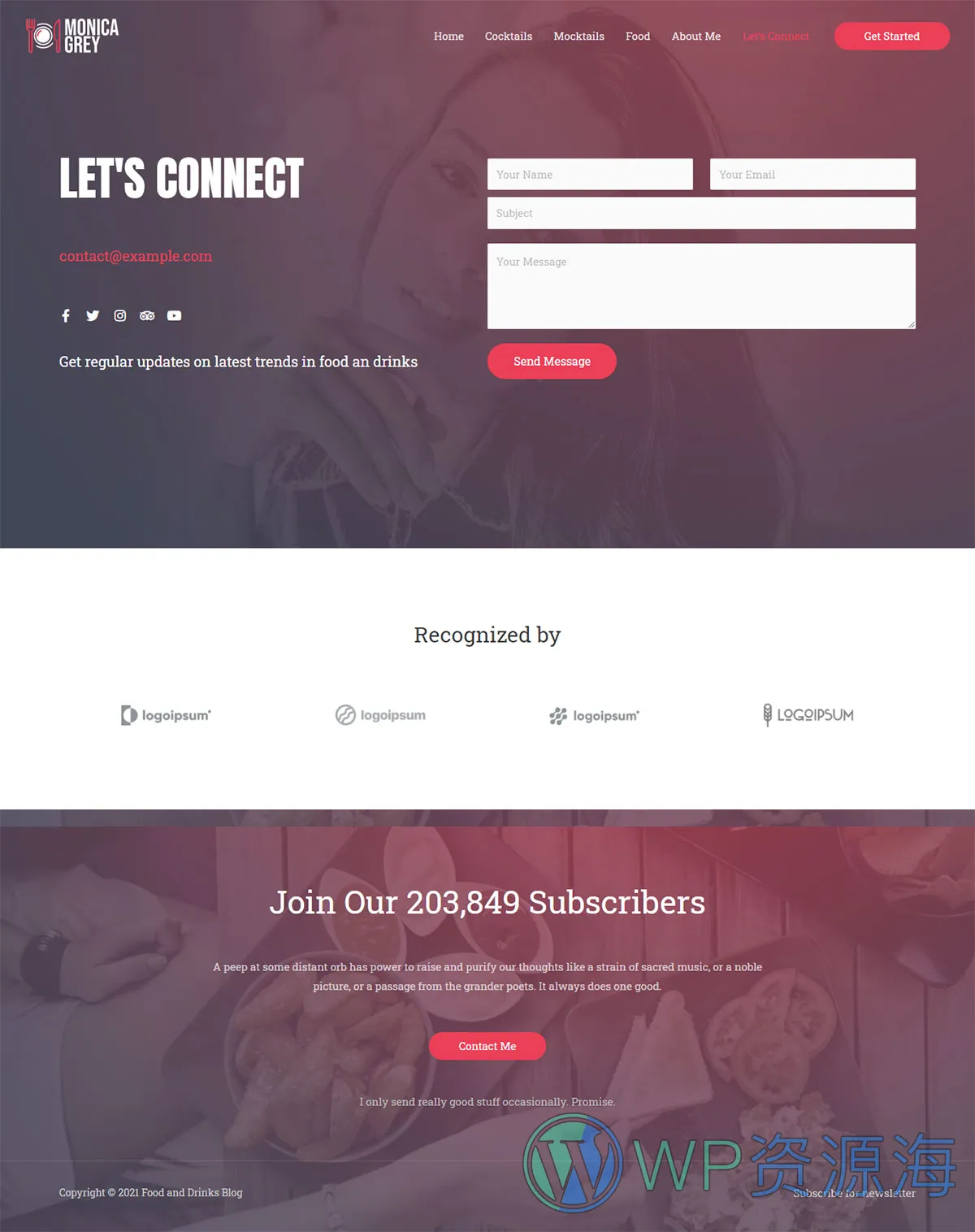 整站模板_美食博客餐饮网站成品模板_一键导入式快速建站模板插图2-WP资源海 整站模板_美食博客餐饮网站成品模板_一键导入式快速建站模板插图2-WP资源海