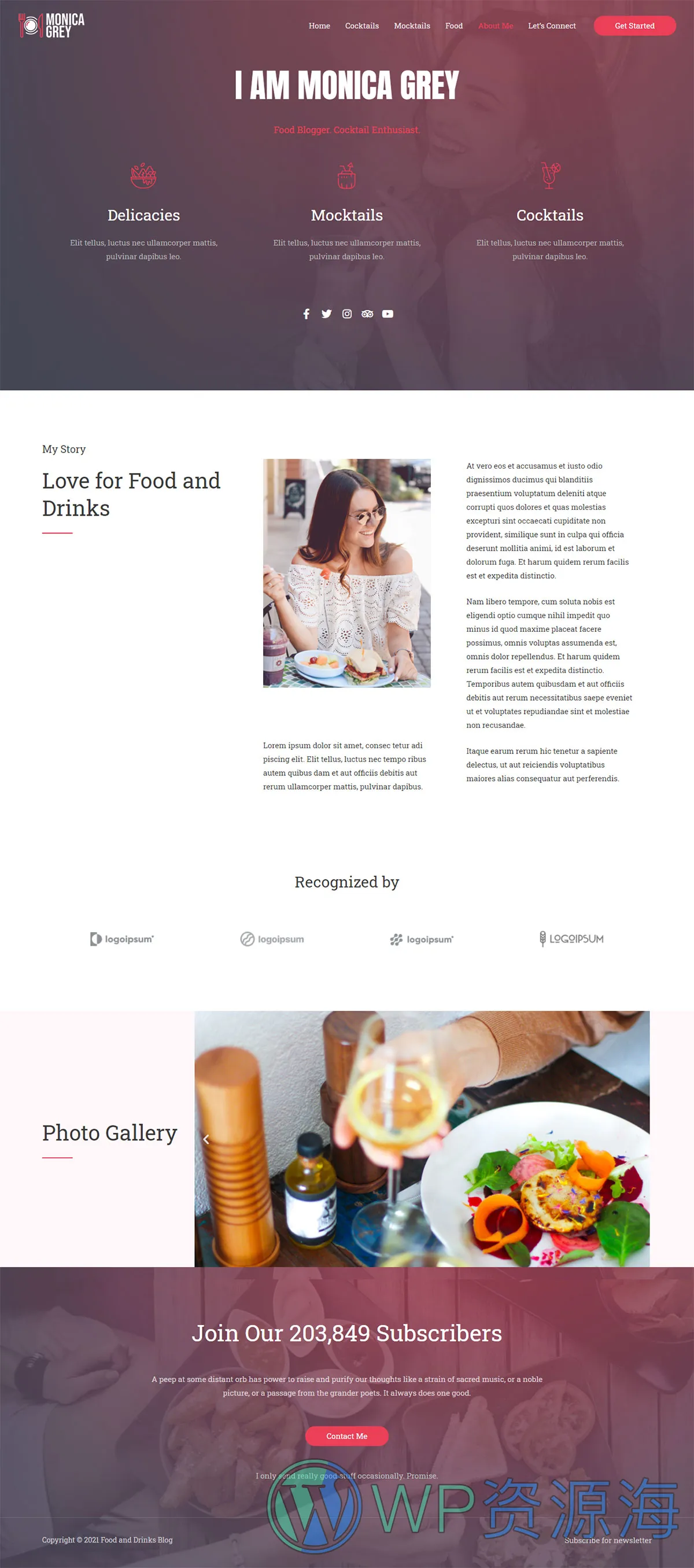 整站模板_美食博客餐饮网站成品模板_一键导入式快速建站模板插图1-WP资源海 整站模板_美食博客餐饮网站成品模板_一键导入式快速建站模板插图1-WP资源海