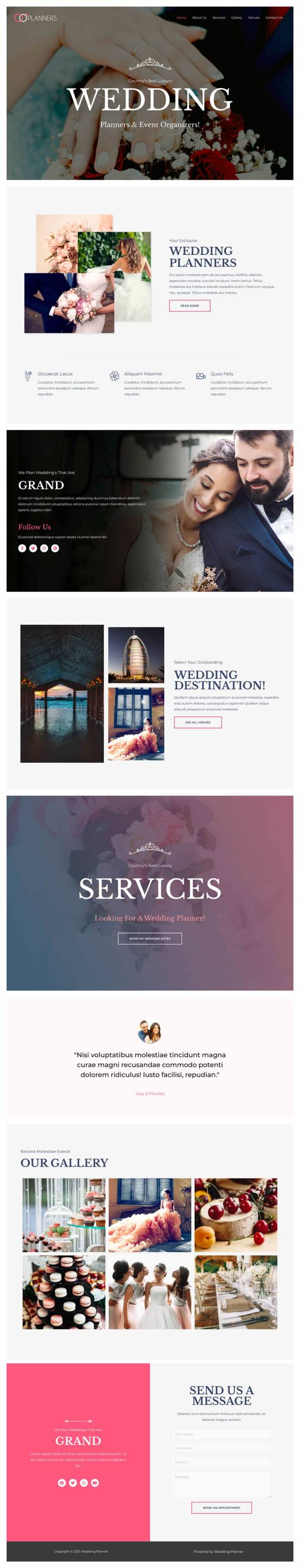 整站模板_婚礼策划婚庆公司网站成品模板_一键导入式快速建站模板