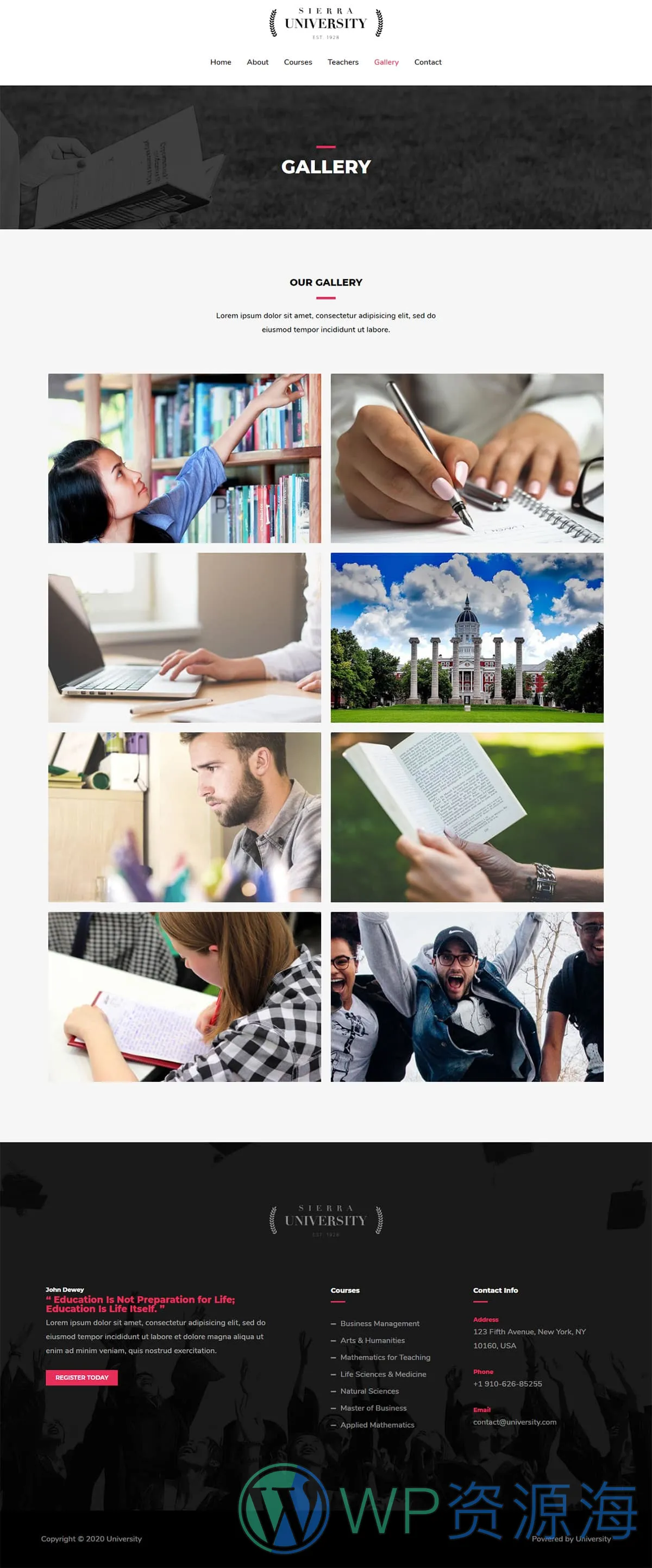 整站模板_大学学校网站成品模板_一键导入式快速建站模板插图3-WP资源海