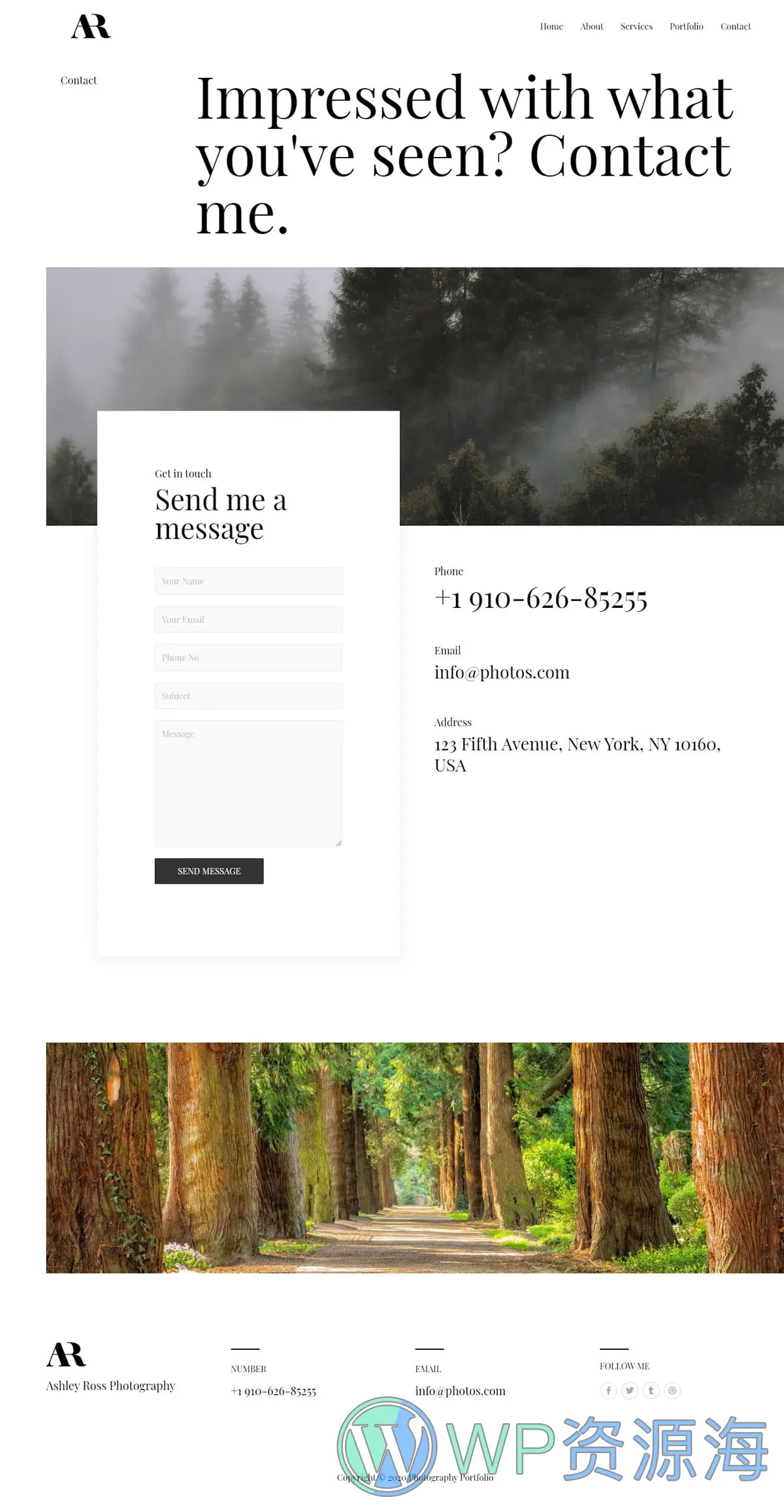 整站模板_摄影作品集展示网站成品模板_一键导入式快速建站模板插图2-WP资源海