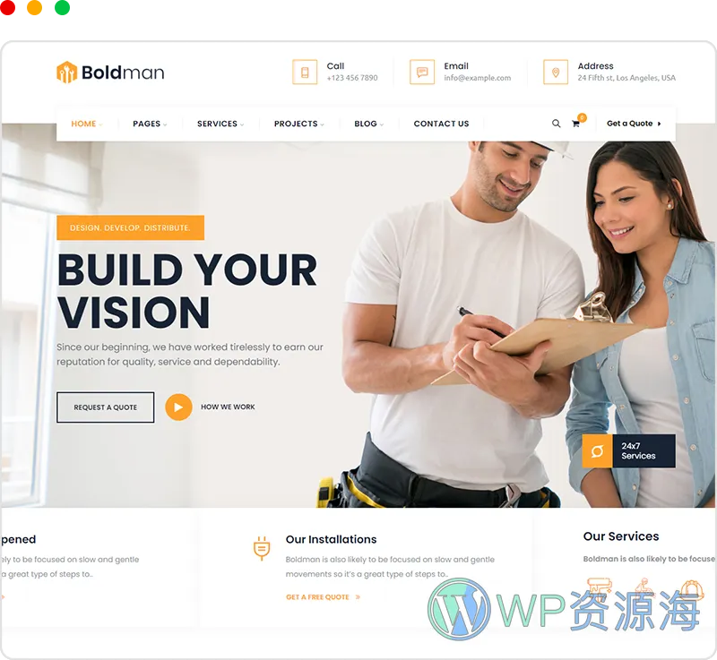 Boldman v6.7 家政维修装饰装修公司网站模板WordPress主题插图5-WP资源海 Boldman v6.7 家政维修装饰装修公司网站模板WordPress主题插图5-WP资源海