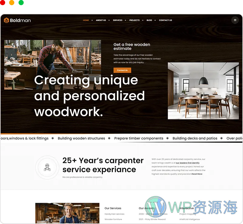 Boldman v6.7 家政维修装饰装修公司网站模板WordPress主题插图4-WP资源海 Boldman v6.7 家政维修装饰装修公司网站模板WordPress主题插图4-WP资源海