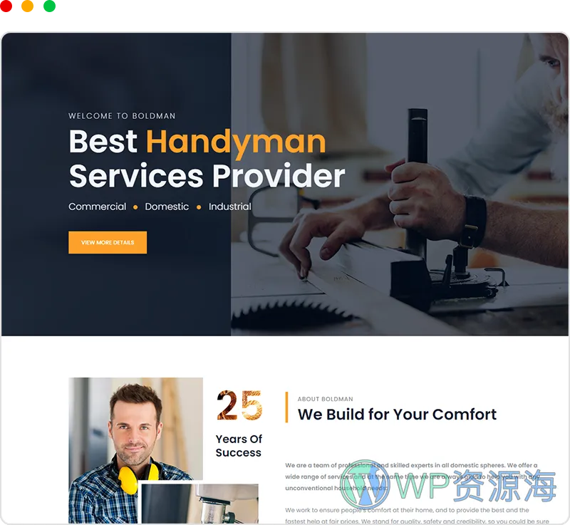 Boldman v6.7 家政维修装饰装修公司网站模板WordPress主题插图8-WordPress资源海