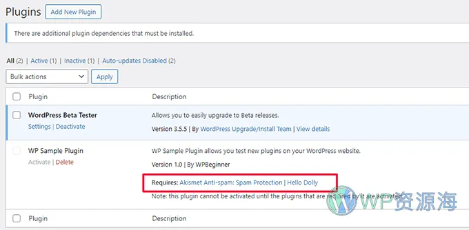 Required plugins to install