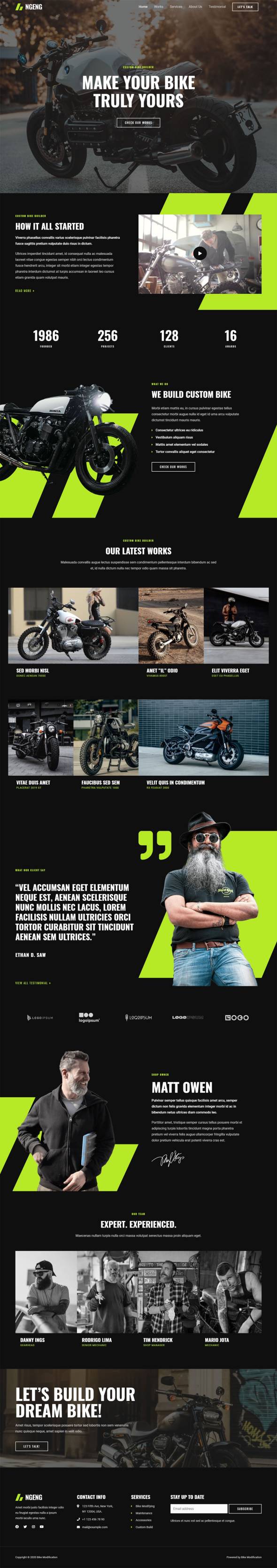整站模板_专业炫酷的摩托车公司网站成品模板_一键导入式快速建站模板