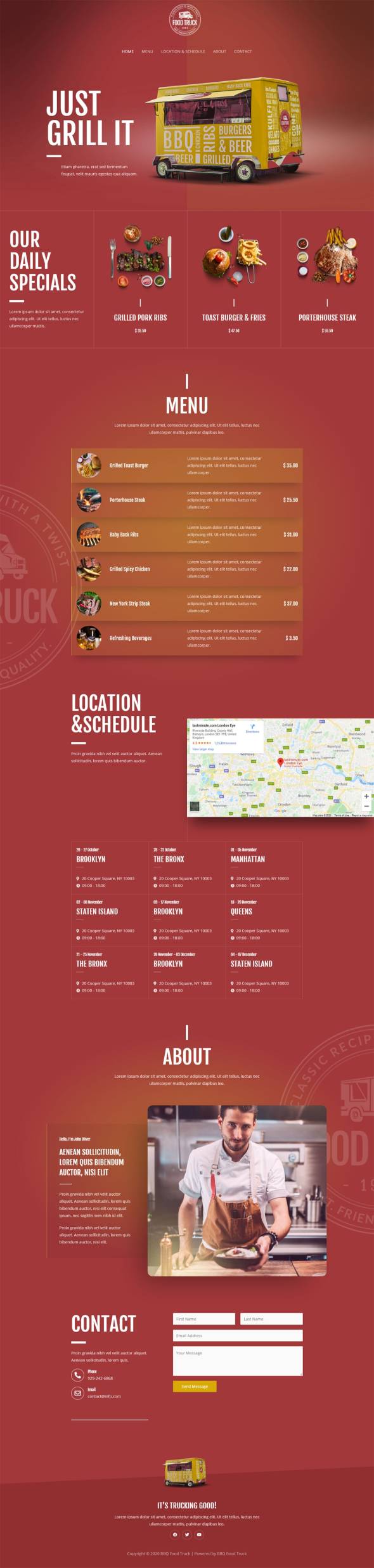 整站模板_个体经营餐饮餐车网站成品模板_一键导入式快速建站模板