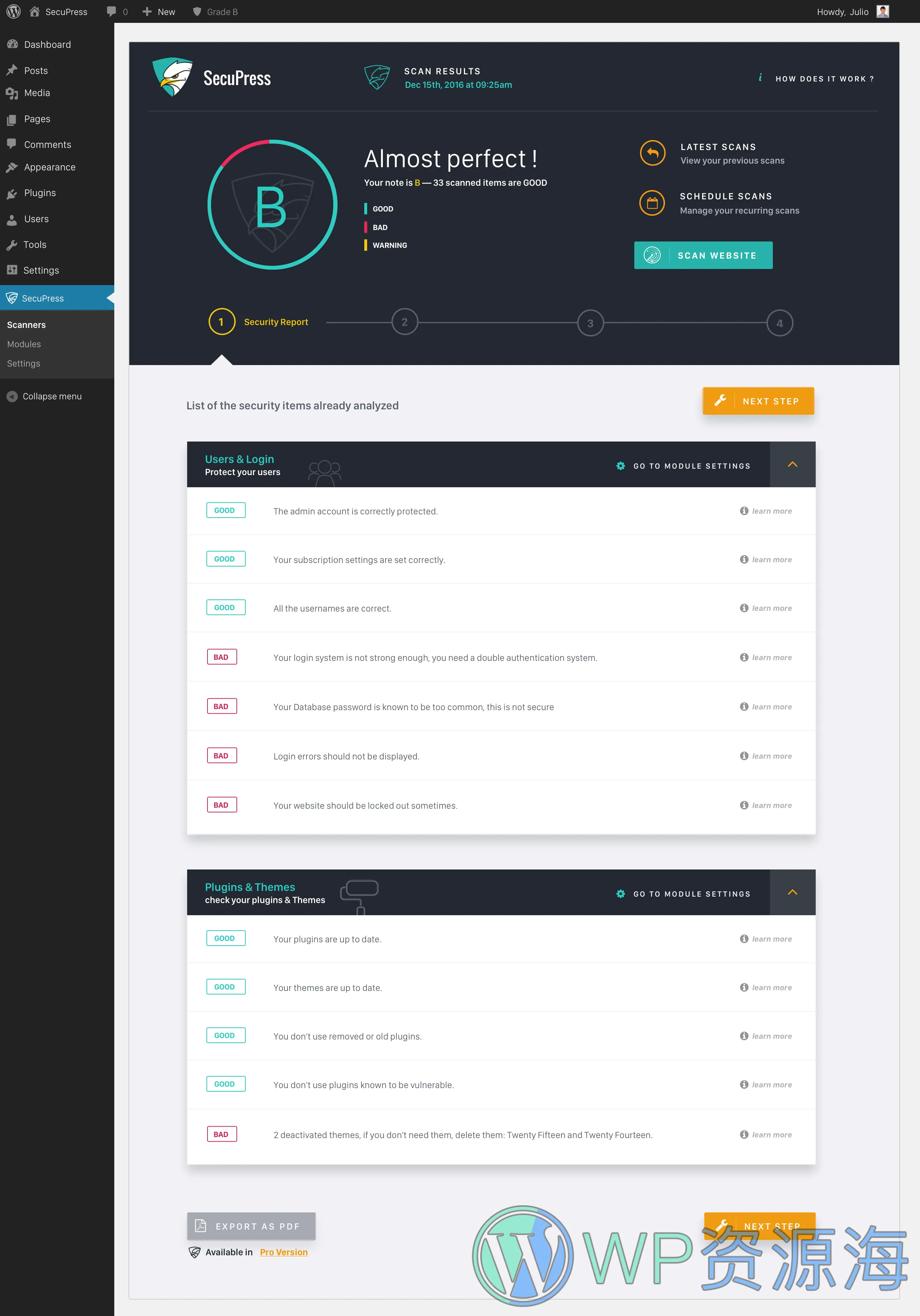 SecuPress Pro-网站安全防护防火墙WordPress插件插图4-WP资源海