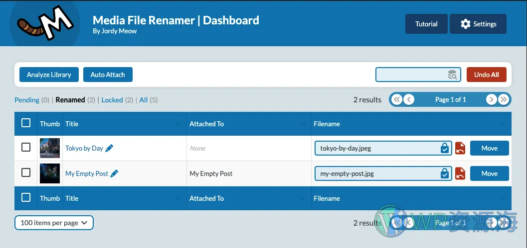 Media File Renamer Pro-图片与媒体库文件批量重命名WordPress插件插图2-WP资源海