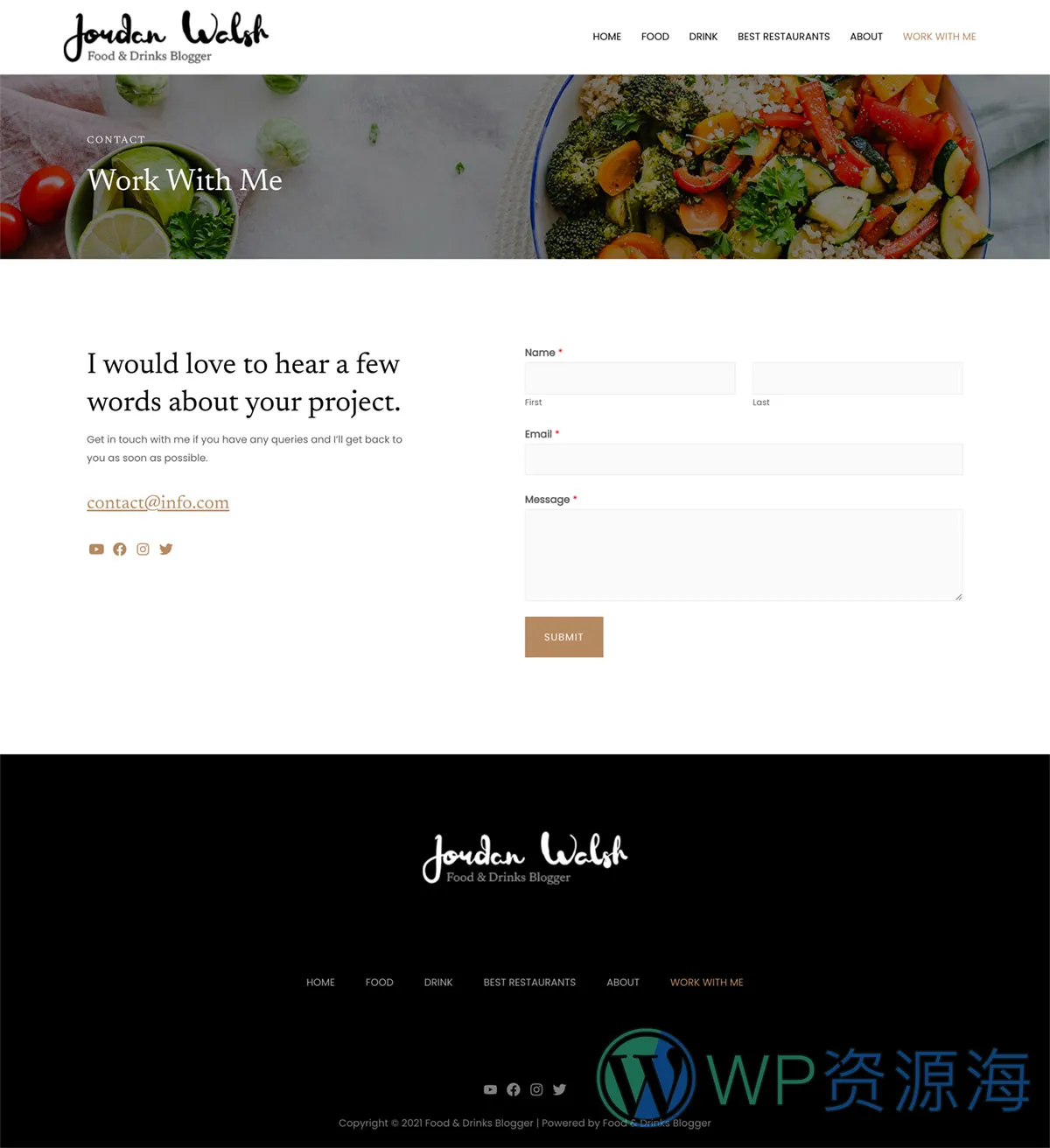 整站模板_食谱饮食美食博客网站成品模板_一键导入式快速建站模板插图2-WordPress资源海