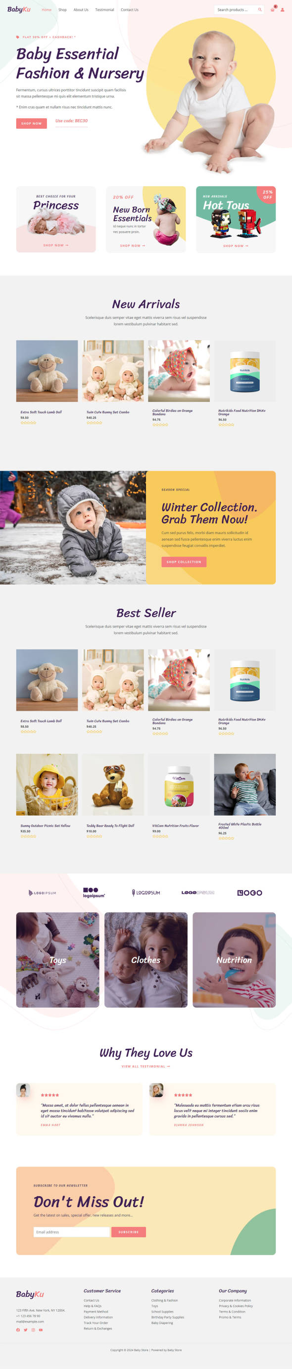 整站模板_母婴与婴幼儿用品商店网站成品模板_一键导入式快速建站模板