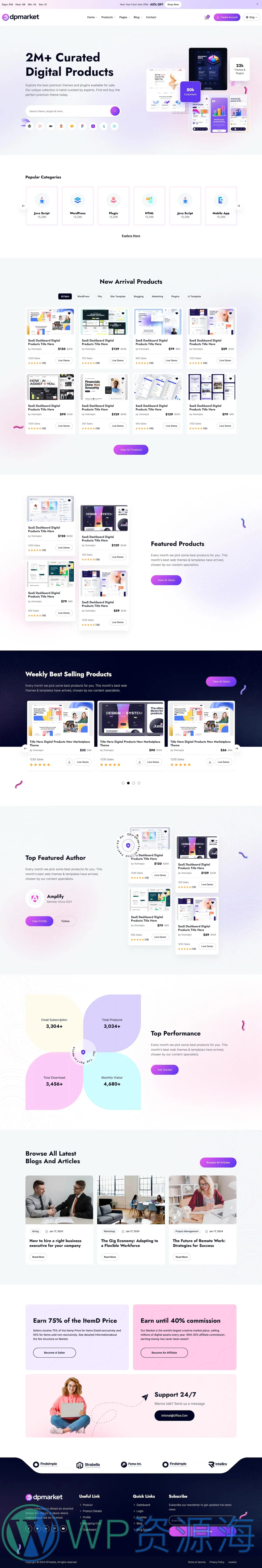 DpMarket-数字产品虚拟资源下载HTML网页模板[更至v1.1]插图1-WordPress资源海