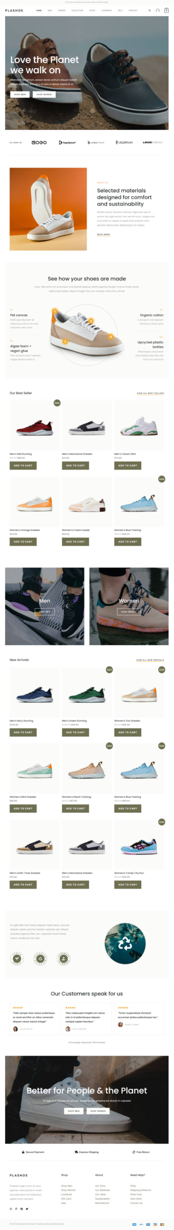 整站模板_环保类帆布鞋运动鞋公司网站成品模板_一键导入式快速建站模板