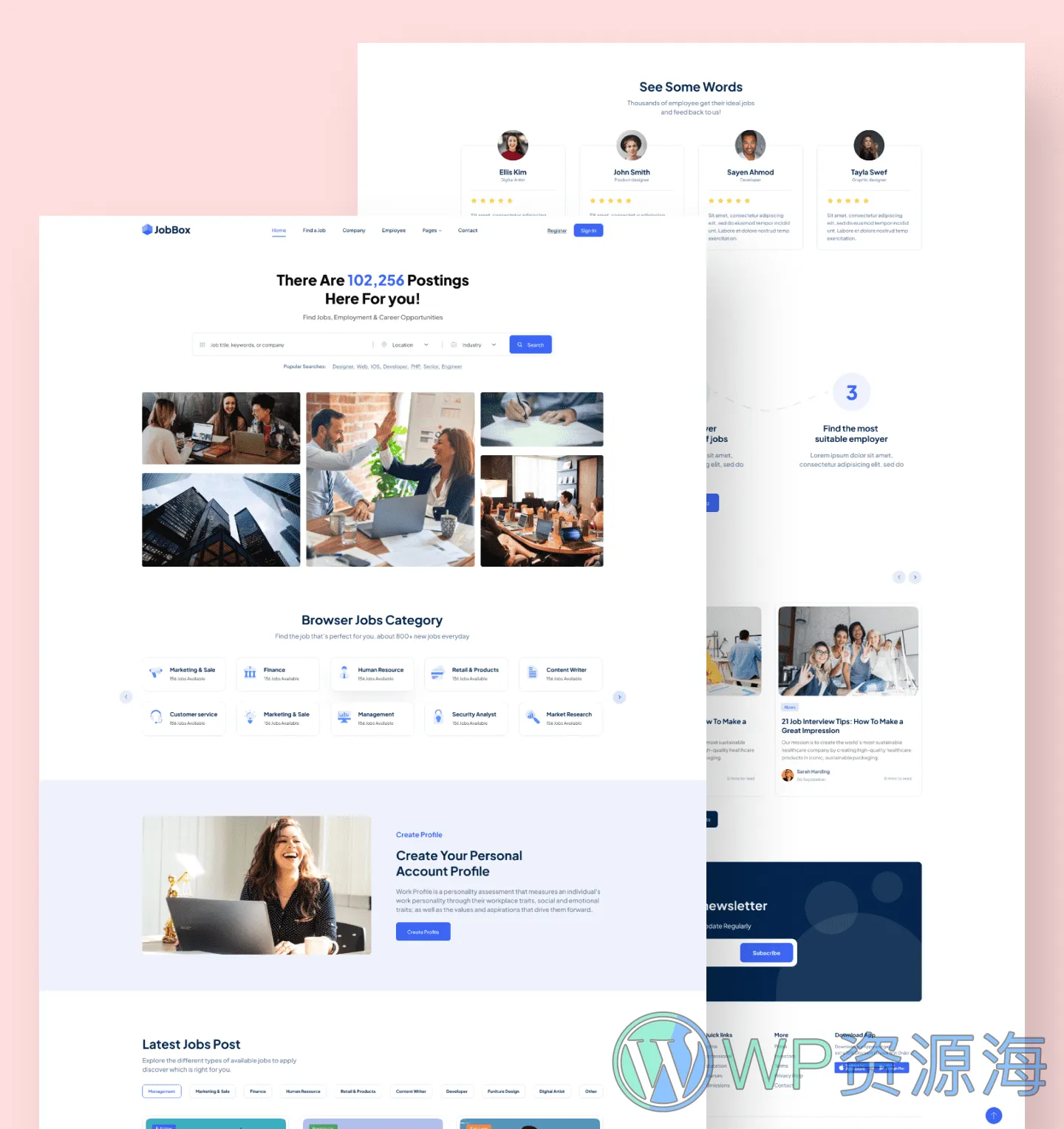 JobBox 招聘求职找工作网站模板WordPress主题插图6-WP资源海