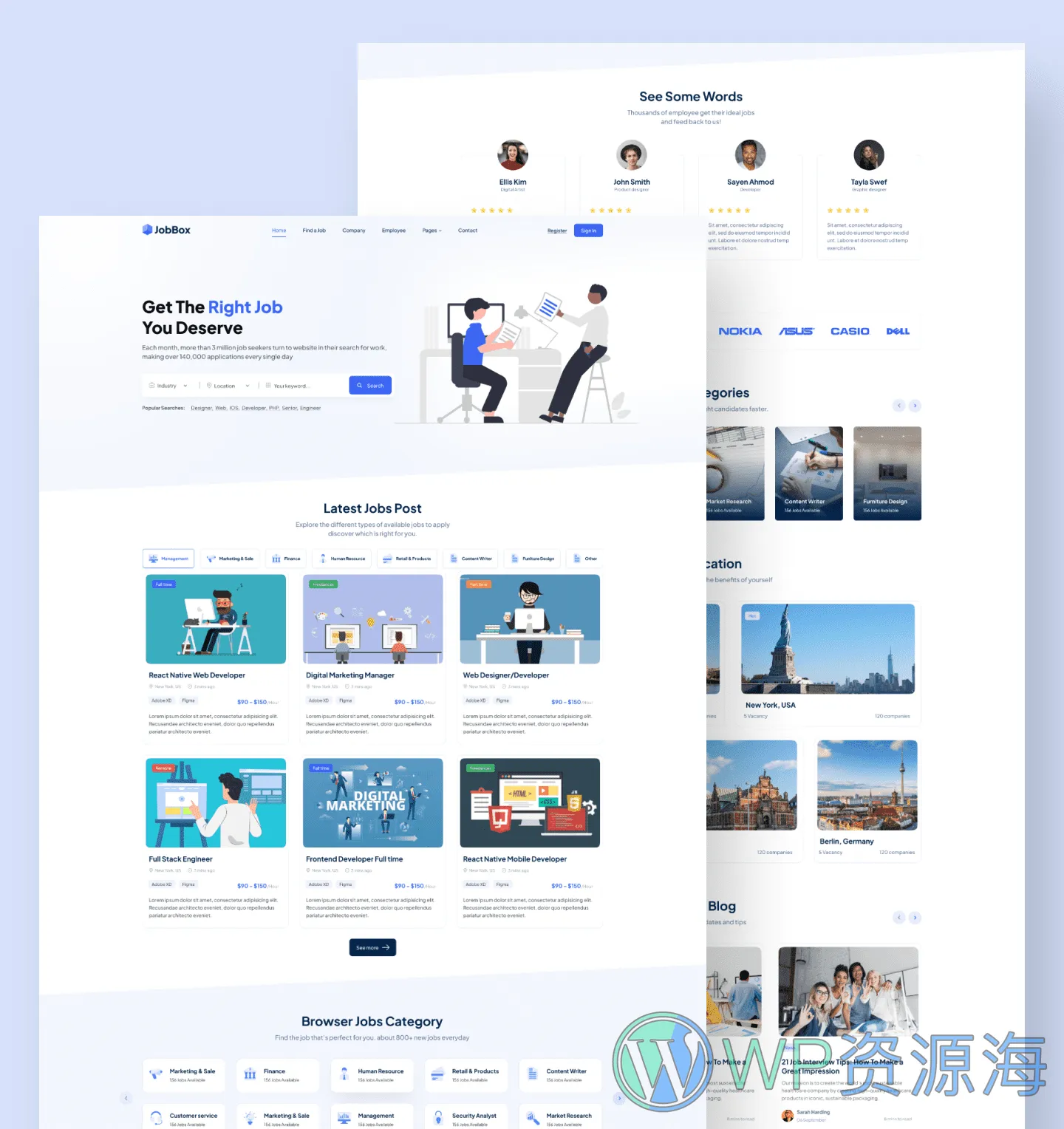 JobBox 招聘求职找工作网站模板WordPress主题插图4-WP资源海