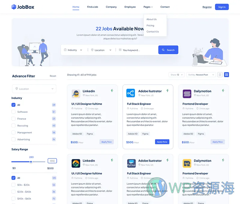 JobBox 招聘求职找工作网站模板WordPress主题插图15-WP资源海