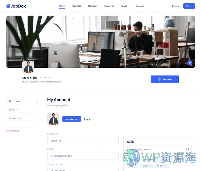 JobBox 招聘求职找工作网站模板WordPress主题插图13-WP资源海