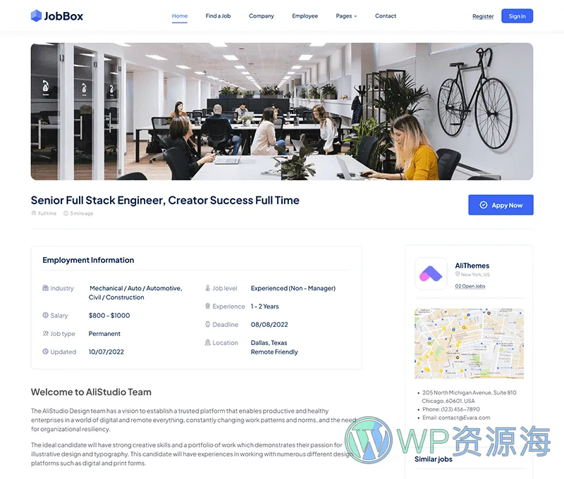 JobBox 招聘求职找工作网站模板WordPress主题插图18-WP资源海