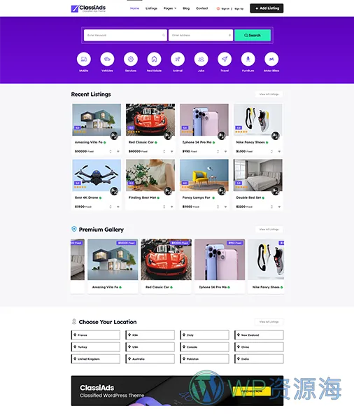 Classiads-广告与信息发布平台网站模板WordPress主题插图25-WP资源海 Classiads-广告与信息发布平台网站模板WordPress主题插图25-WP资源海