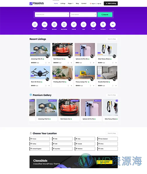 Classiads-广告与信息发布平台网站模板WordPress主题插图24-WordPress资源海