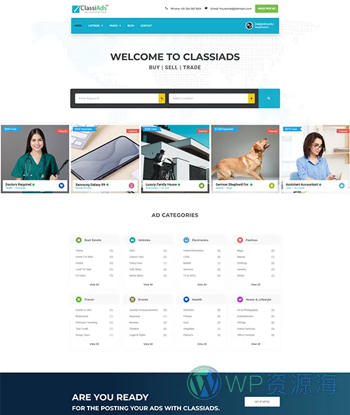 Classiads-广告与信息发布平台网站模板WordPress主题插图19-WordPress资源海