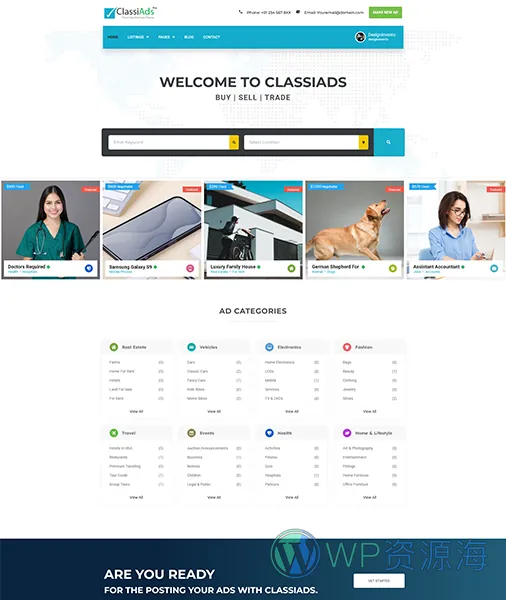 Classiads-广告与信息发布平台网站模板WordPress主题插图20-WP资源海 Classiads-广告与信息发布平台网站模板WordPress主题插图20-WP资源海