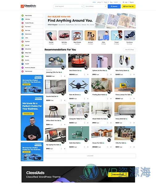 Classiads-广告与信息发布平台网站模板WordPress主题插图3-WordPress资源海