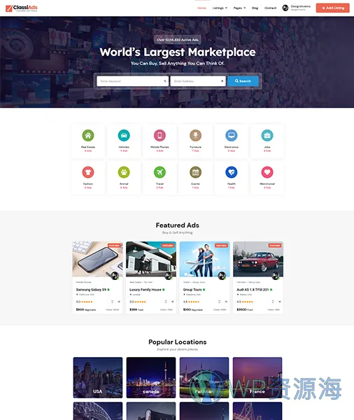 Classiads-广告与信息发布平台网站模板WordPress主题插图9-WP资源海 Classiads-广告与信息发布平台网站模板WordPress主题插图9-WP资源海