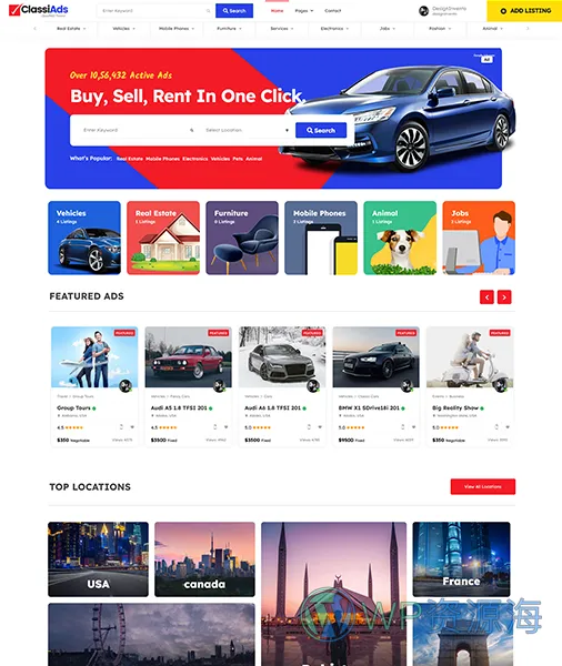 Classiads-广告与信息发布平台网站模板WordPress主题插图6-WordPress资源海