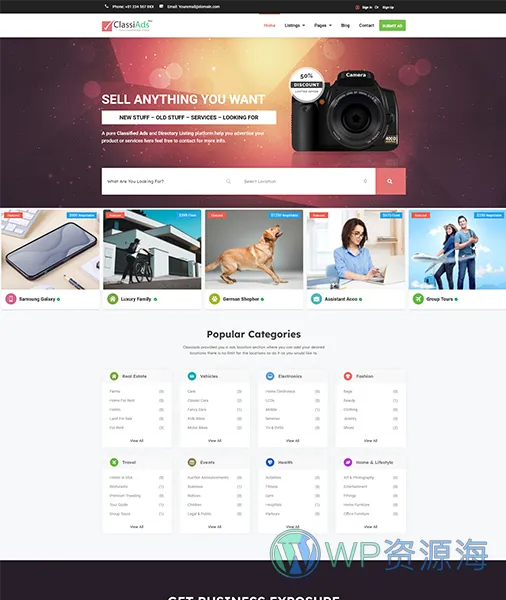 Classiads-广告与信息发布平台网站模板WordPress主题插图14-WP资源海 Classiads-广告与信息发布平台网站模板WordPress主题插图14-WP资源海