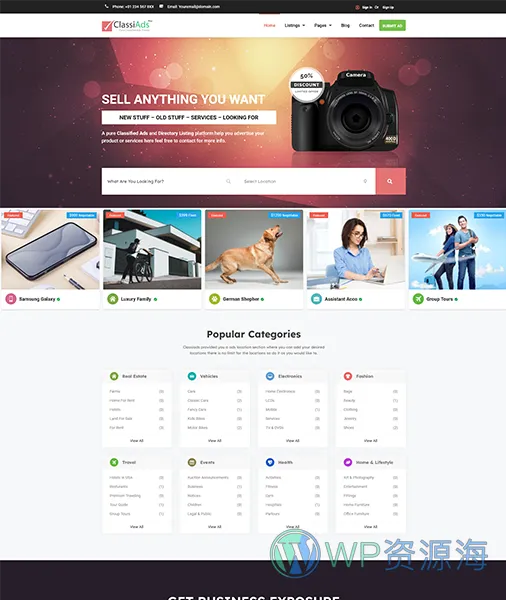 Classiads-广告与信息发布平台网站模板WordPress主题插图13-WordPress资源海