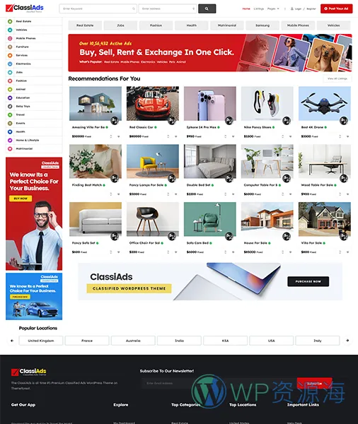 Classiads-广告与信息发布平台网站模板WordPress主题插图5-WP资源海 Classiads-广告与信息发布平台网站模板WordPress主题插图5-WP资源海